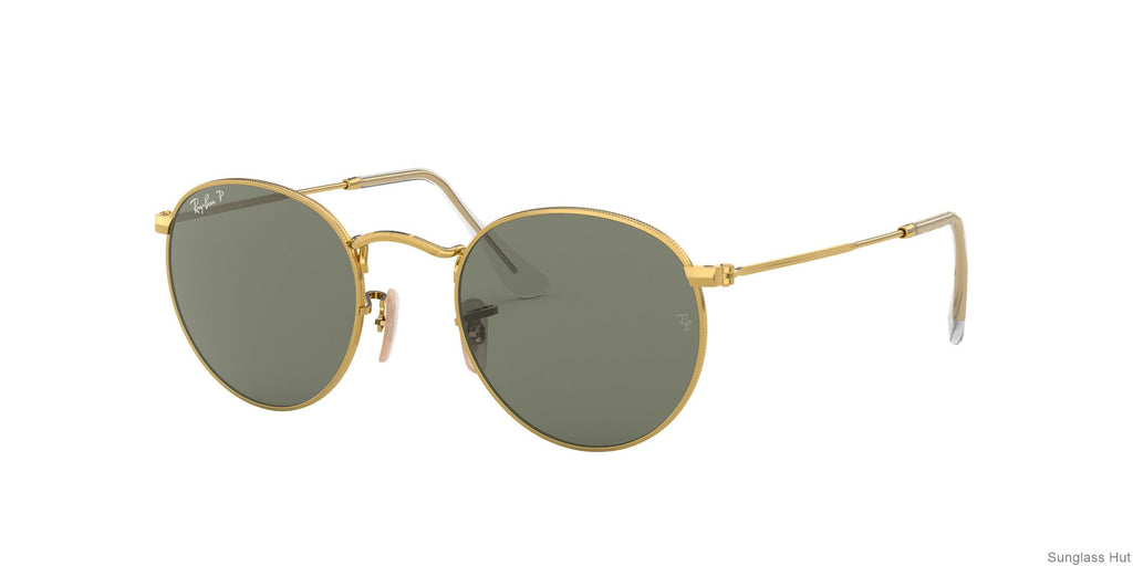 RB3447 Round Metal Gold/Green/Polarized S