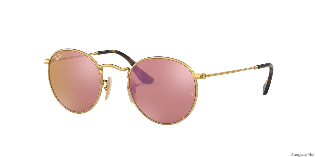 RB3447N Round Flat Lenses Gold/Pink S